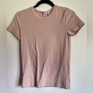 Aritzia Sunday Best Besthug Little Ribbed Hip T-shirt Light Pink Medium